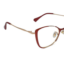 Gold Red Cateye Eyeglasses & Computer Glasses For Women