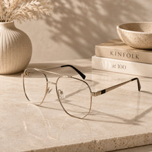 Gold Aviator Eyeglasses For Men