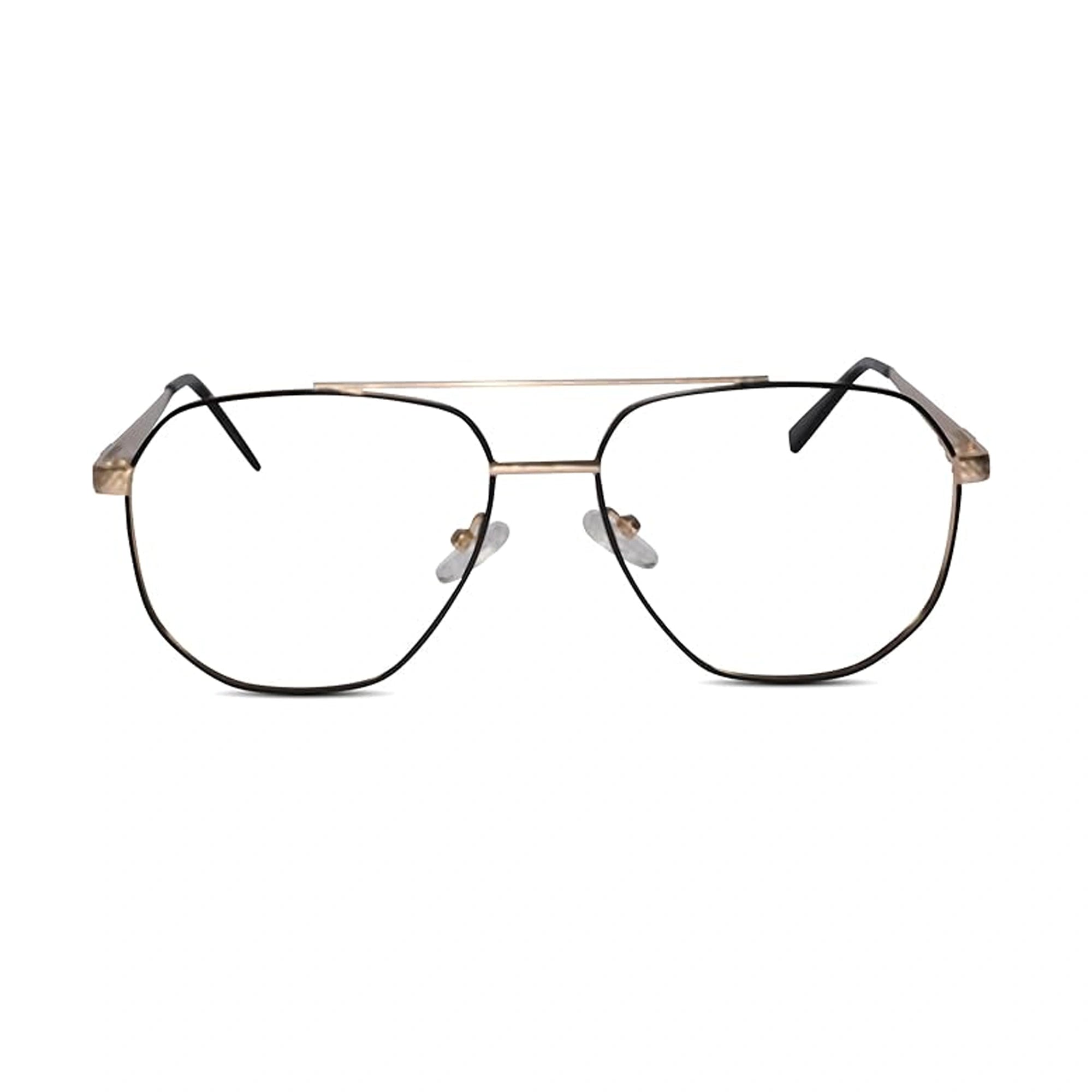 Gold Aviator Eyeglasses For Men ELE9006-BLK-GOLD