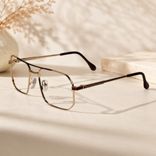 Gold Eyeglasses & Computer Glasses For Men ELE1107-Golden