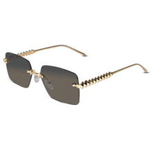 Gold Studded Rimless Sunglasses for Women