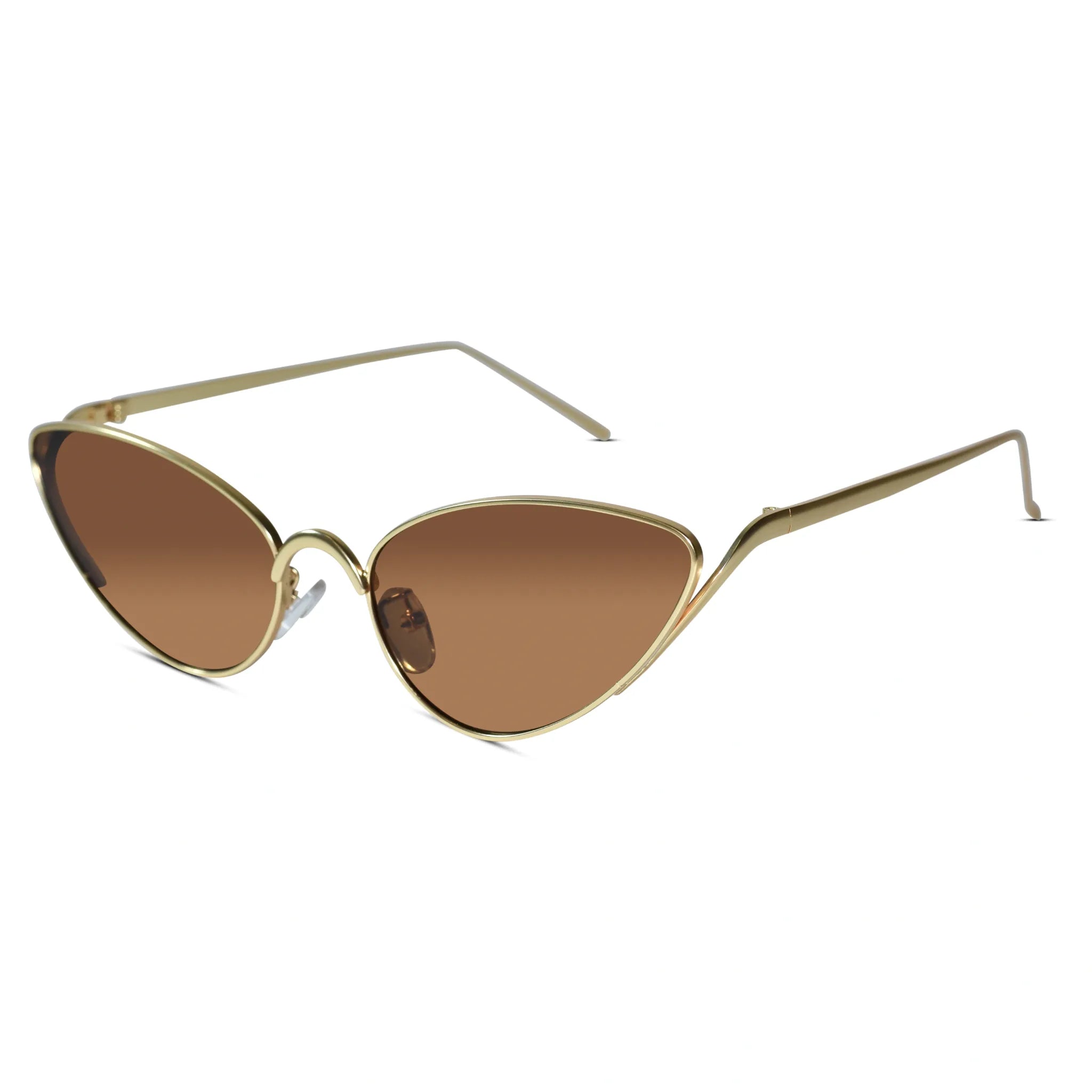 Golden Cateye Brown Sunglasses for Women ELS2026S020-BRN-GOLD