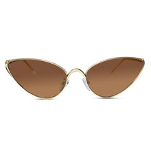 Golden Cateye Brown Sunglasses for Women