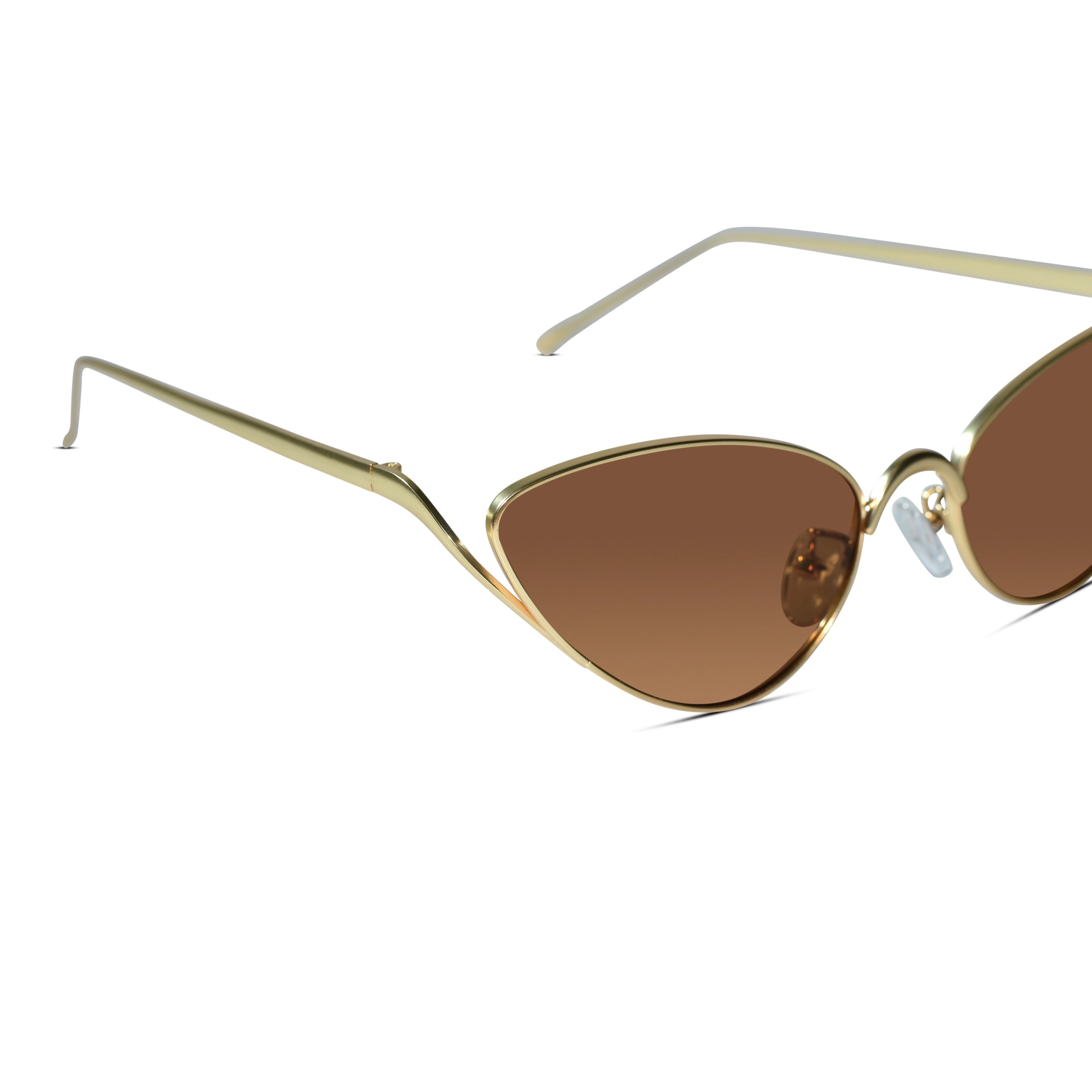 Golden Cateye Brown Sunglasses for Women ELS2026S020-BRN-GOLD