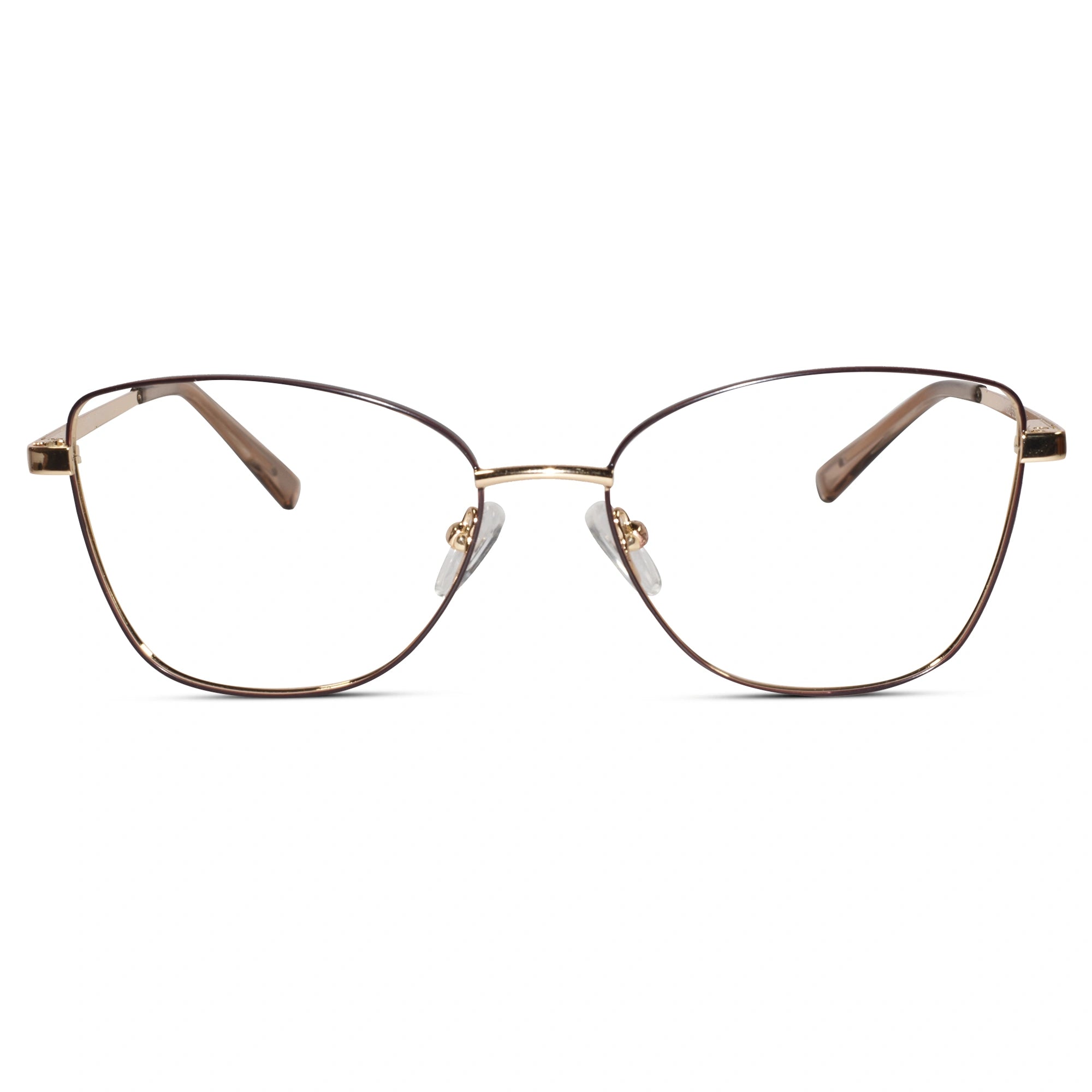 Golden Cateye Eyeglasses For Women LKE11923-GLD
