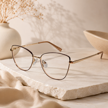 Golden Cateye Eyeglasses For Women