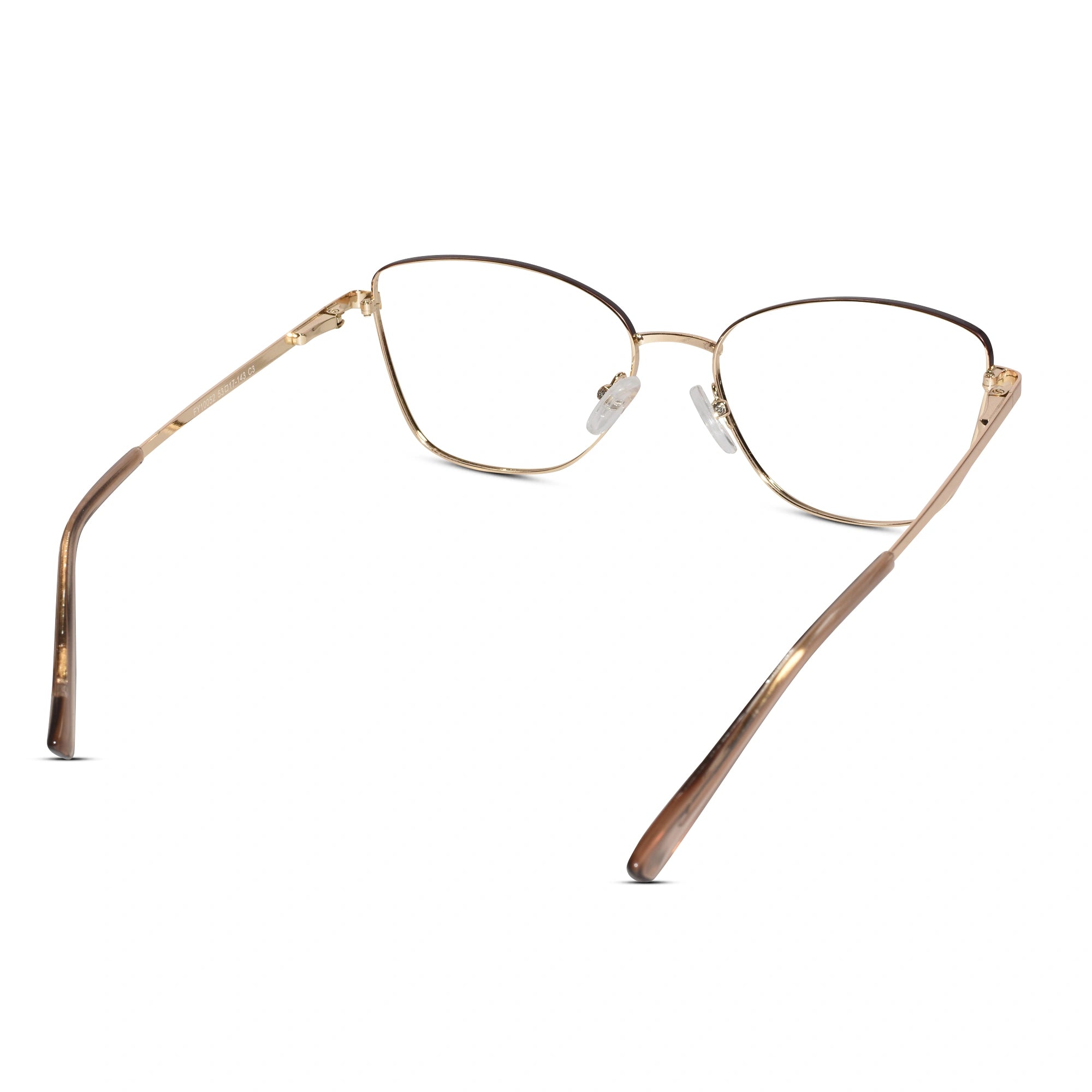 Golden Cateye Eyeglasses For Women LKE11923-GLD