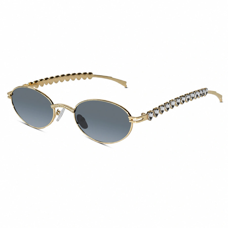 Golden Oval Sunglasses for Women
