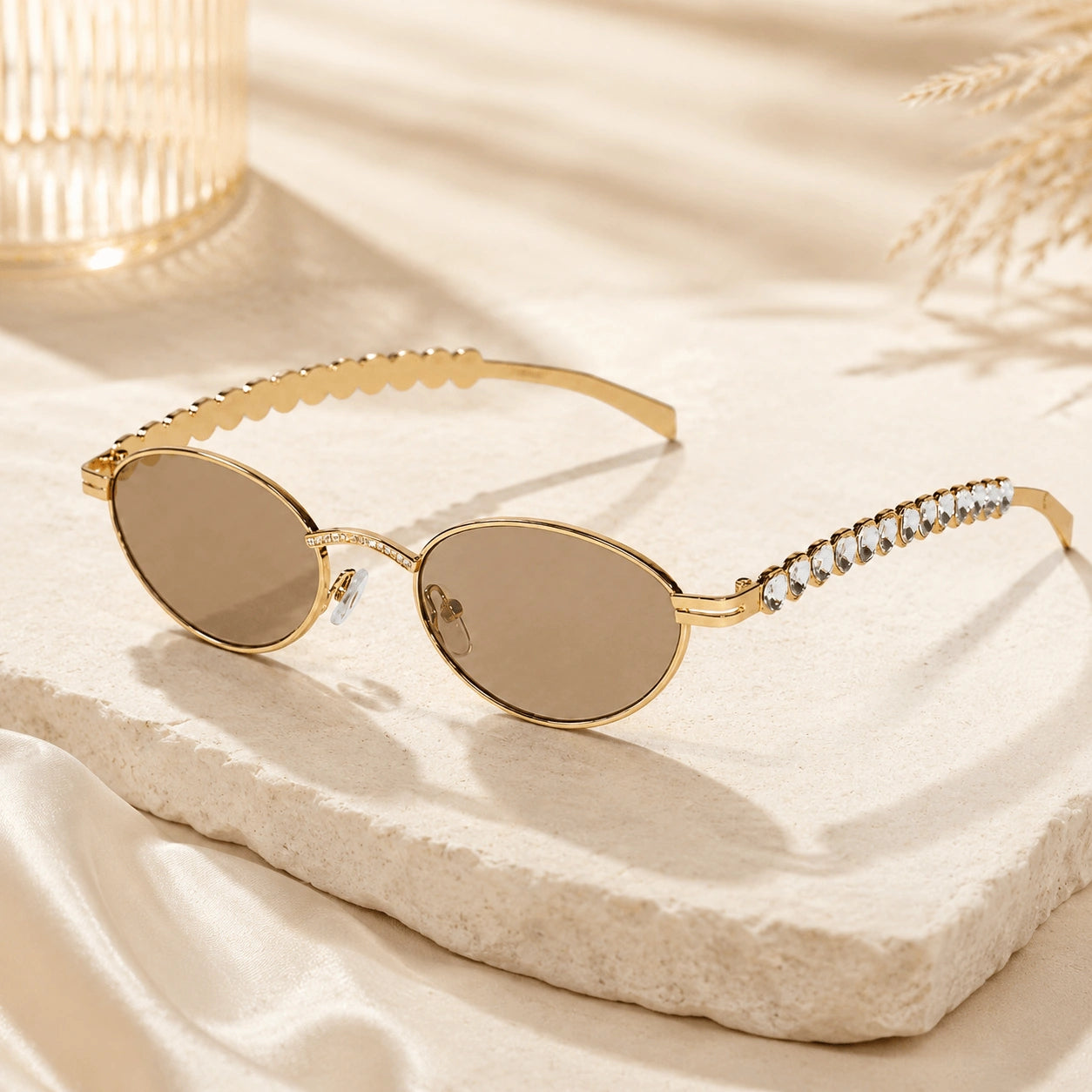Golden Oval Sunglasses for Women ELS2026S023-BRN
