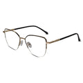 Golden Semi Frame Cateye Computer Glasses LKE26067-GOLDEN