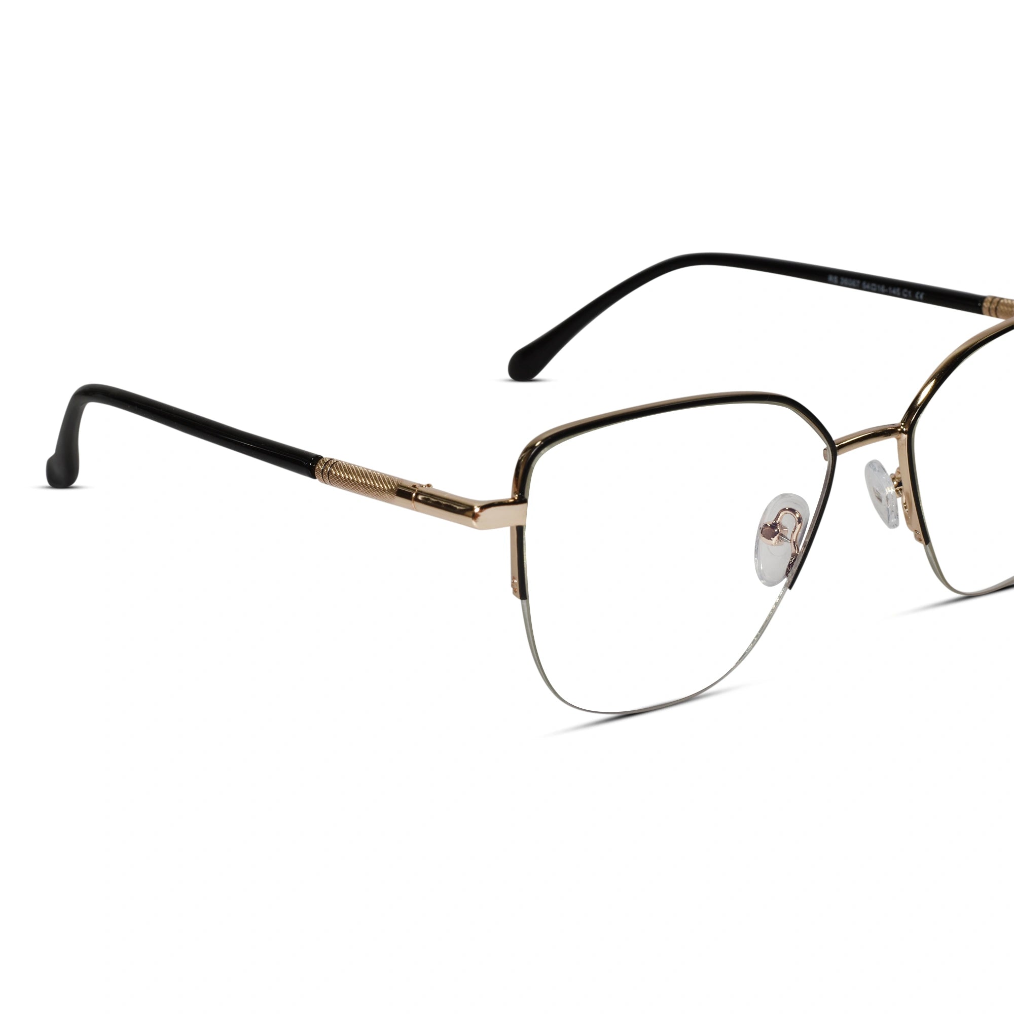 Golden Semi Frame Cateye Computer Glasses LKE26067-GOLDEN