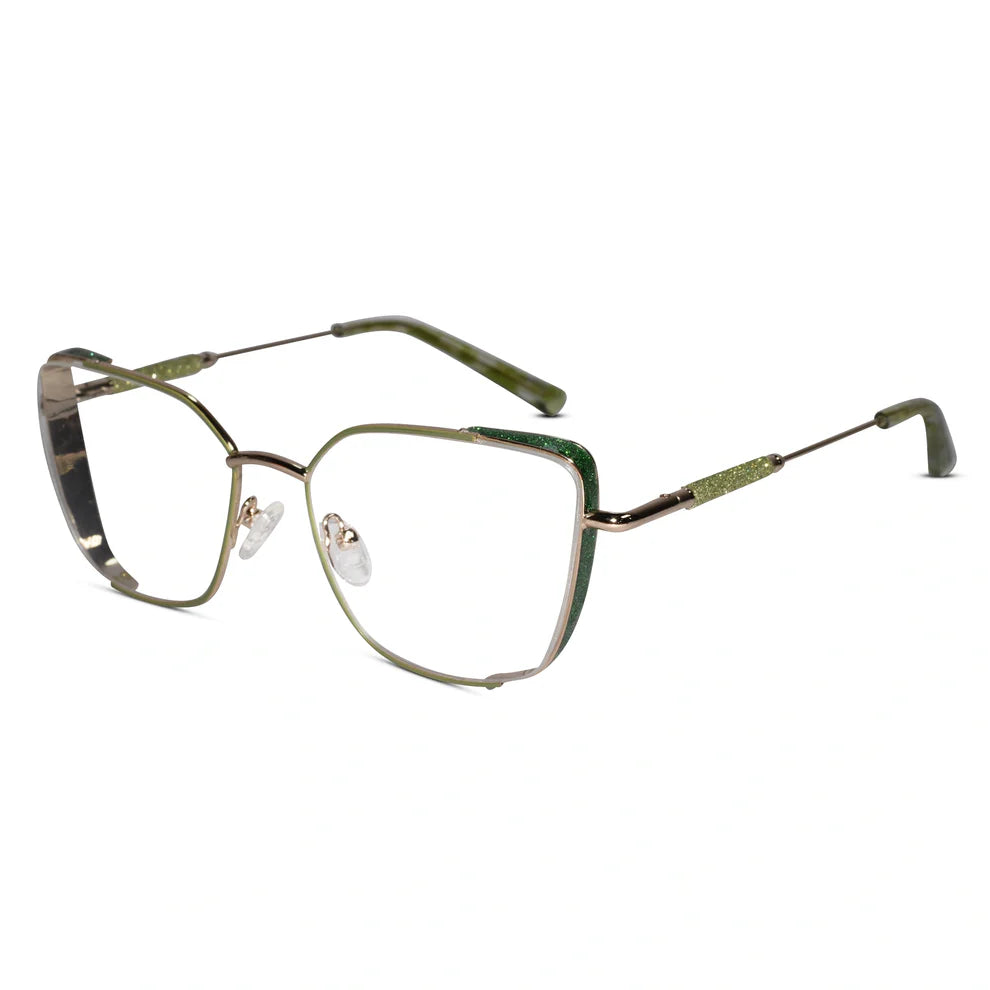 Brown Designer Cat eye Rimless Eyeglasses For Women ELE7022-BRN