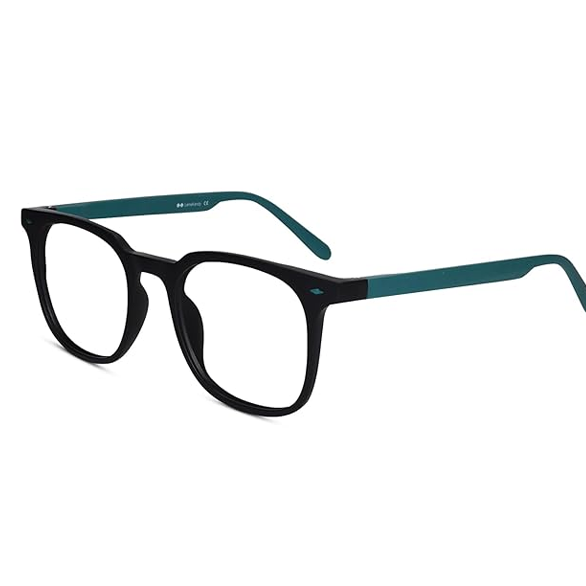 Green Wayfarer Eyeglasses For Unisex. Premium Blue Cut Lenses with Blue light filters to Reduce Headache Helpfully 