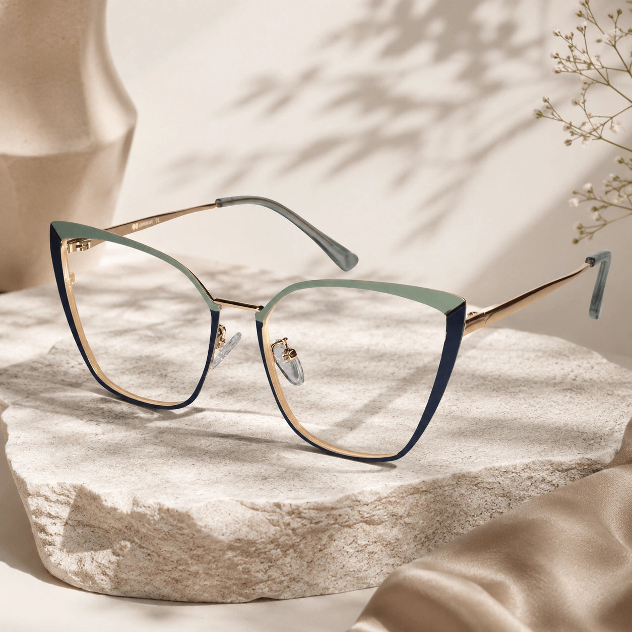 Green Cateye Eyeglasses For Women LKE9702-GRN