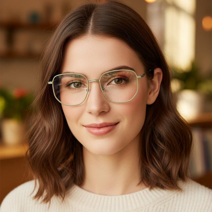 Green Oversize Eyeglasses For Women LKE5558-GRN