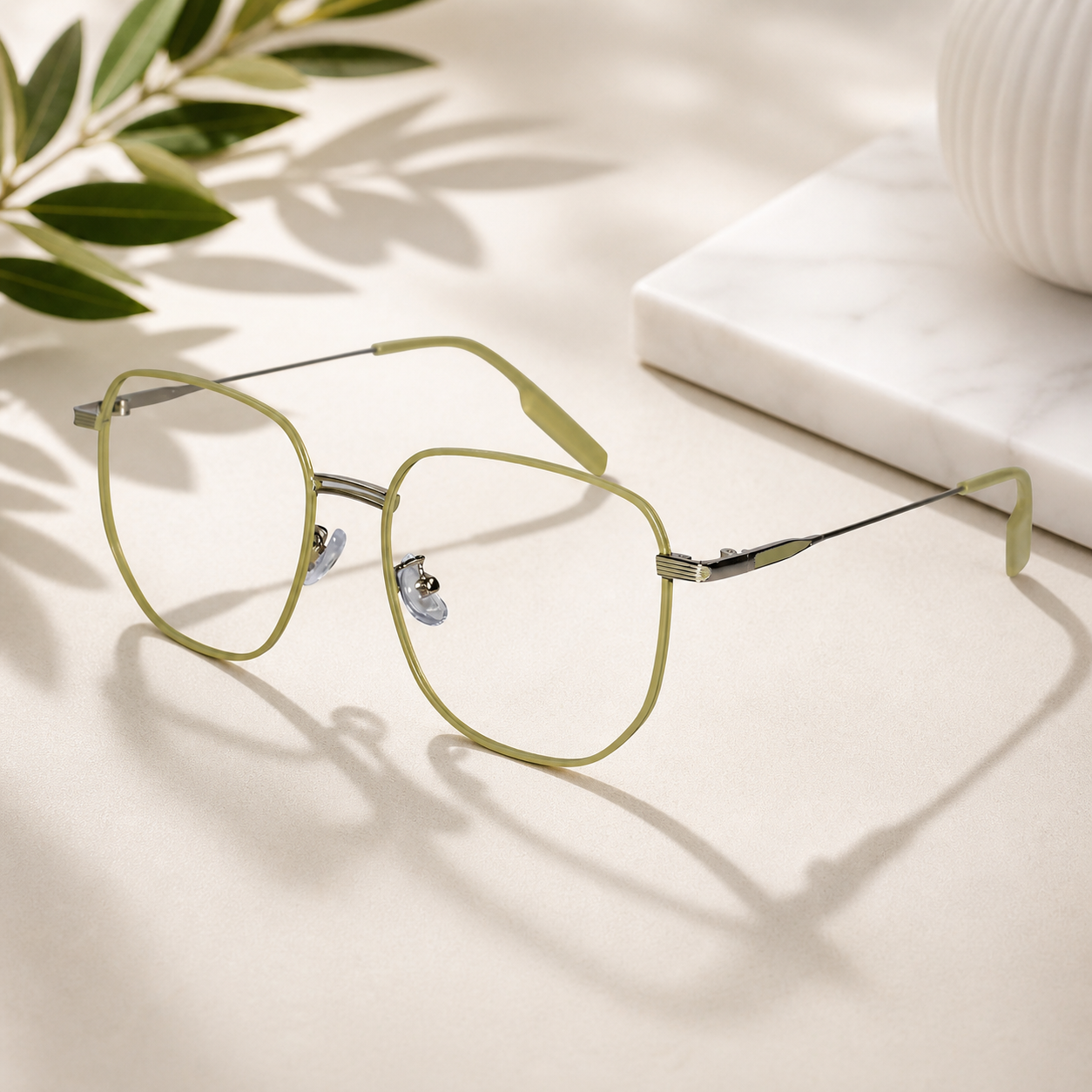 Green Oversize Eyeglasses For Women LKE5558-GRN