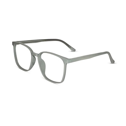 Shiny Aqua Blue Square Antiglare Computer Glasses