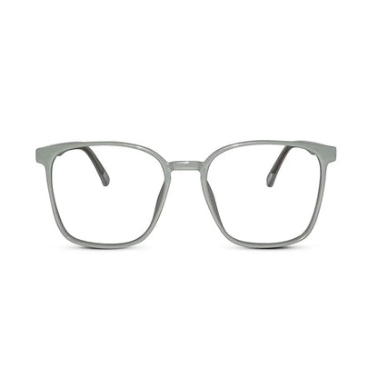 Shiny Aqua Blue Square Antiglare Computer Glasses