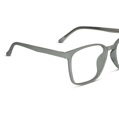 Shiny Aqua Blue Square Antiglare Computer Glasses