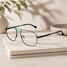 Grey Aviator Eyeglasses & Computer Glasses For Men ELE8615-BLK