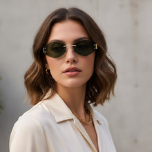 Hexa Designer Green Rimless Sunglasses Men & Women