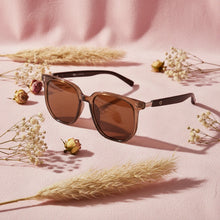 Hexagonal Brown Sunglasses For men