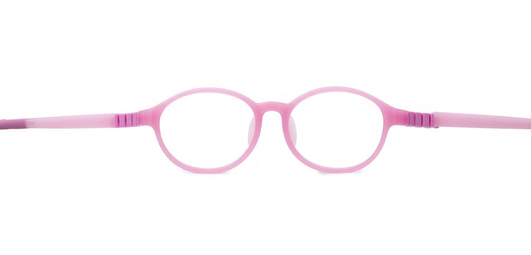 Pink Full Rim Round flexible Clip on Eyeglasses ( 8-12 Yrs )