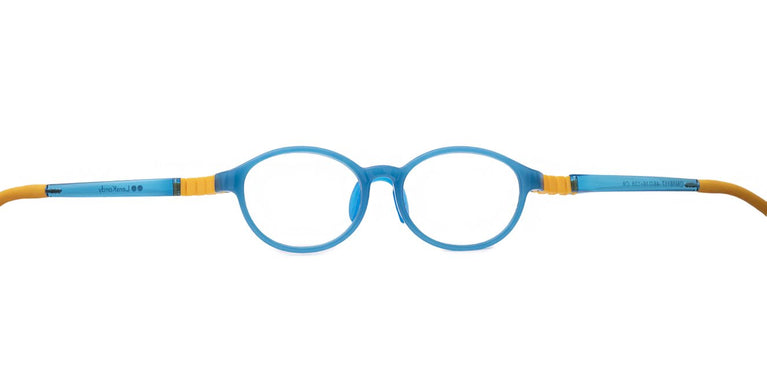 Blue Full Rim Round flexible Clip on Eyeglasses ( 8-12 Yrs )