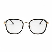 Designer Gold Square Metal Eyeglasses For Women