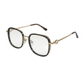 Designer Gold Square Metal Eyeglasses For Women LKE2312-BLK