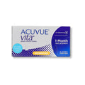 Reusable monthly contact lenses for men and women featuring Acuvue Vita Toric Monthly Disposable lenses and Blink Stabilized design for stable vision.