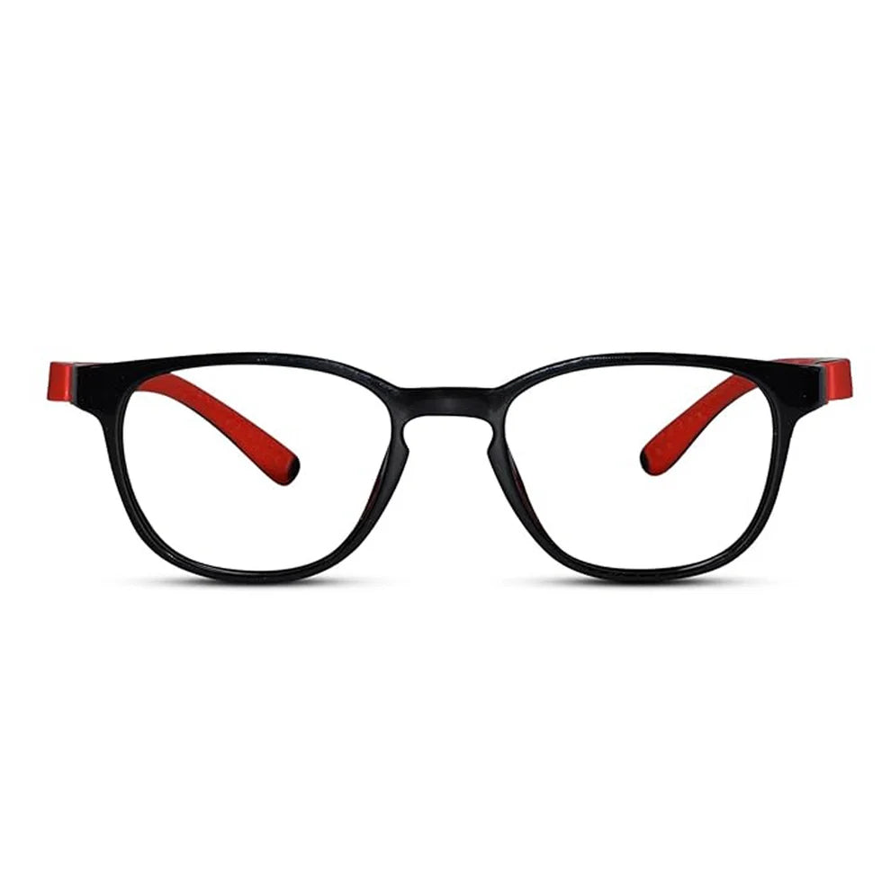 Flexible Full Rim Blue Rectangle Eyeglasses 6-10 yrs