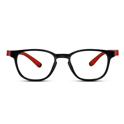 Flexible Full Rim Blue Rectangle Eyeglasses 6-10 yrs