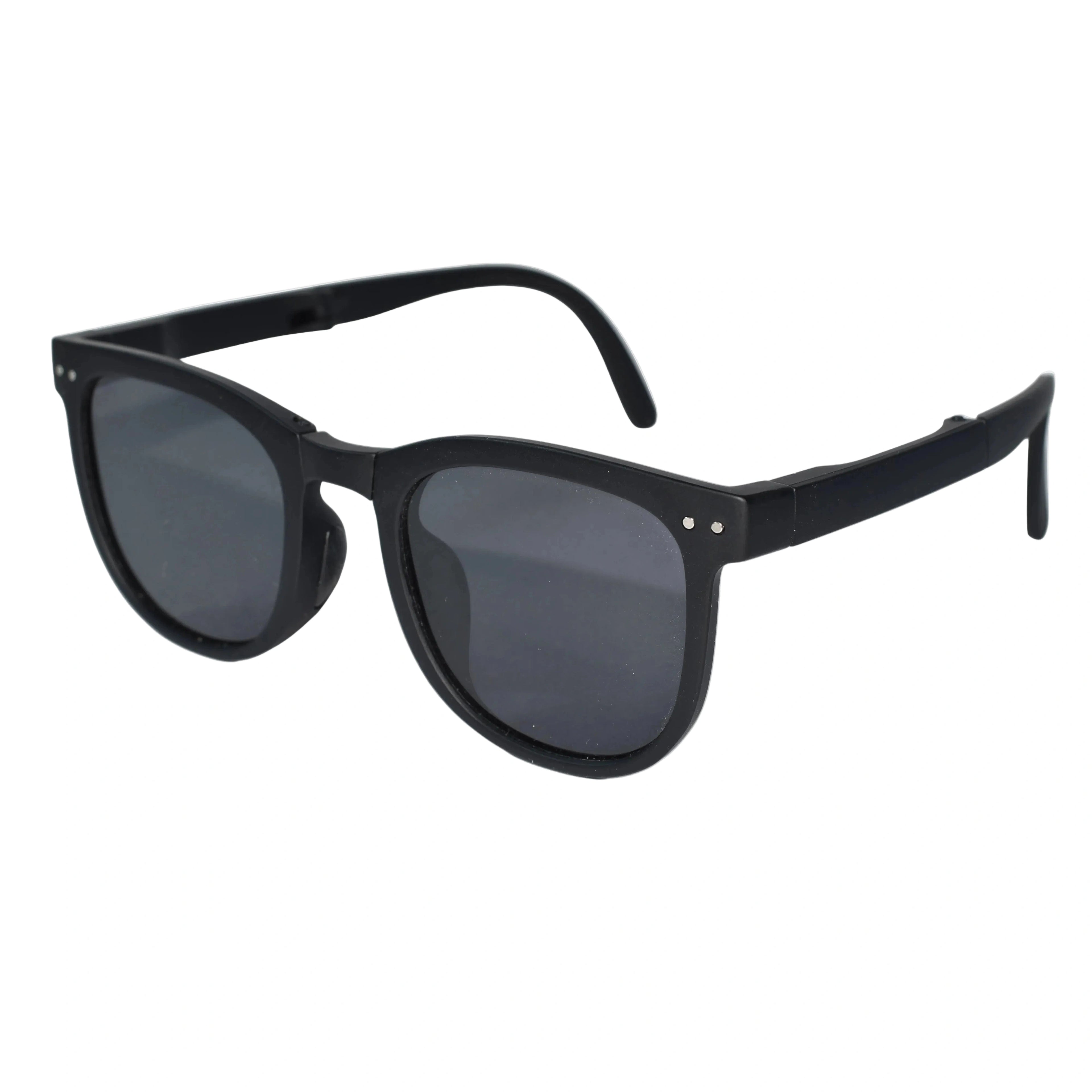 Kids Black Square Sunglasses For Girls & Boy LKKS-809-BLK
