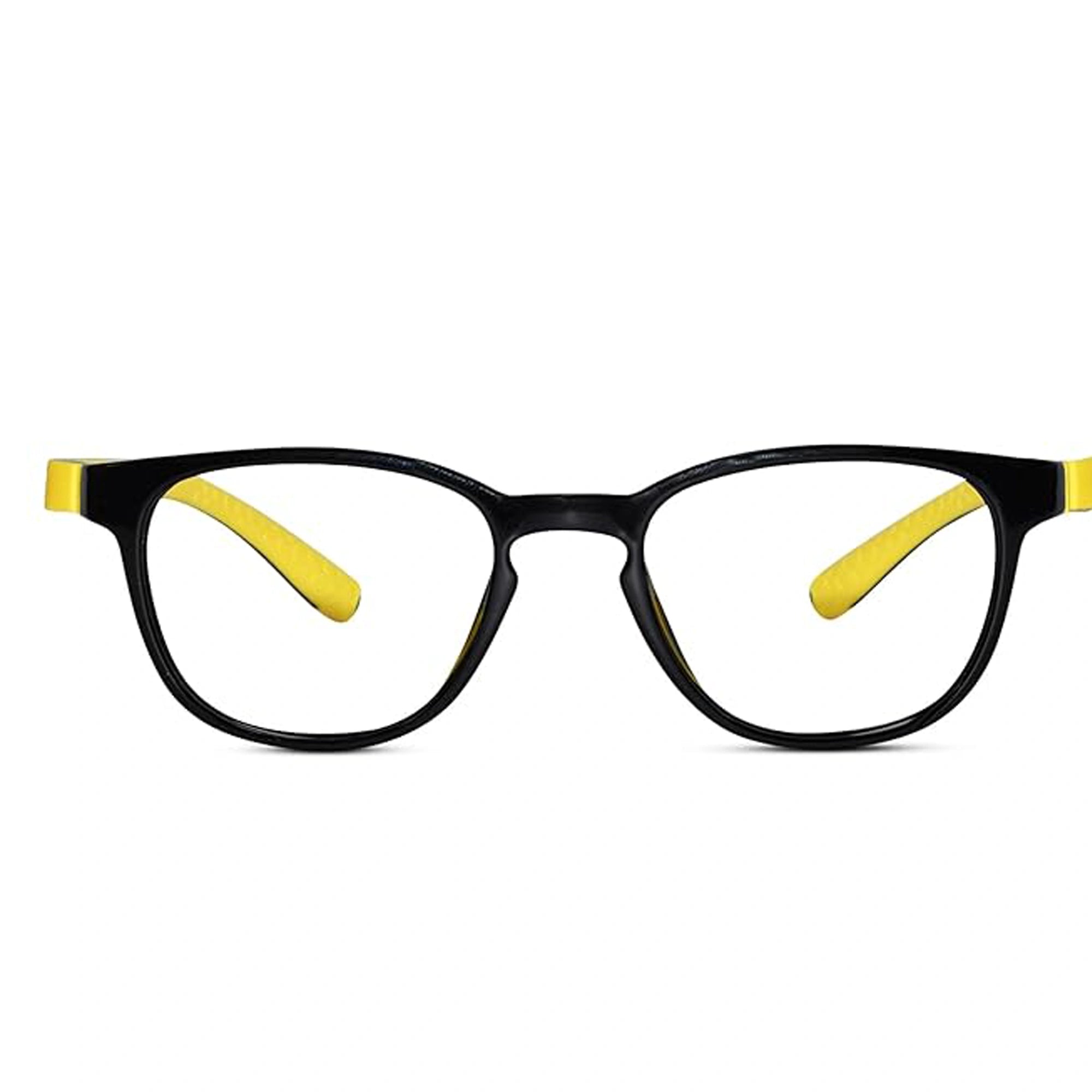 Kids Flexible Black Computer Glasses For Kids LKETKR48-BLK-YLW