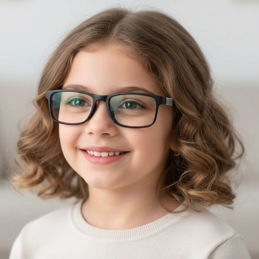 Kids Flexible Gray Computer Glasses For Kids LKEKTR52-BLK