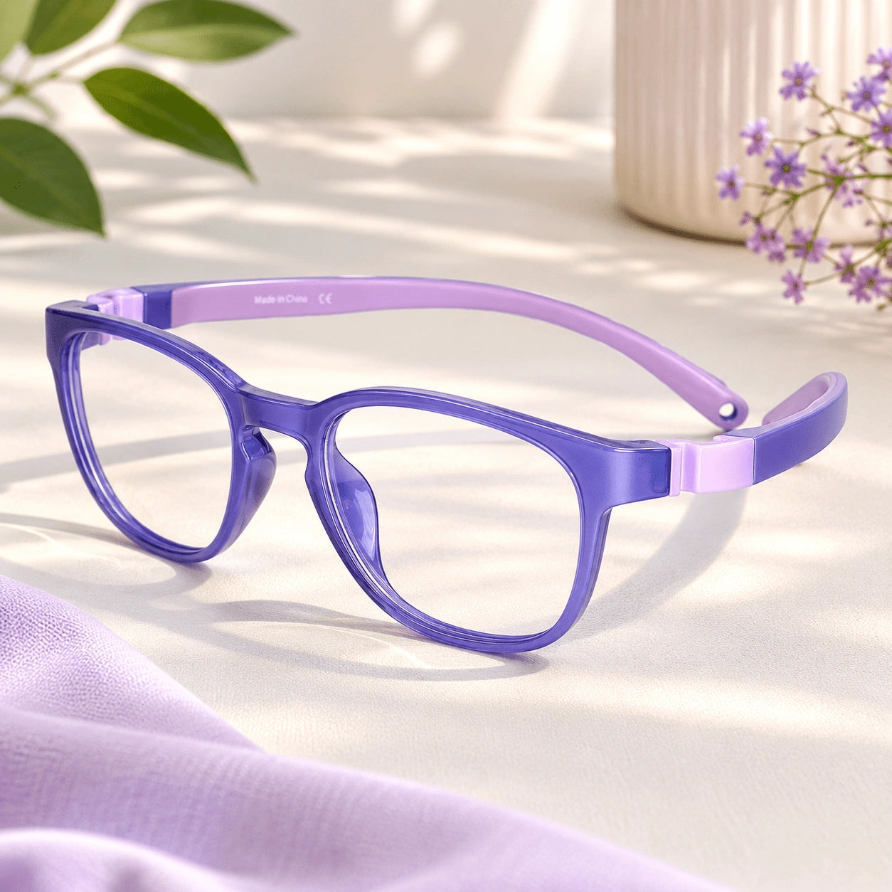 Kids Flexible Purple Computer Glasses For Kids LKEKTR48-Purple