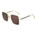 Kids Square Brown Lens Stylish Sunglasses For Girls & Boy LKKS-8636-White