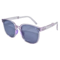 Kids Transparent Purple Square Sunglasses For Girls & Boy LKKS-809-Purple