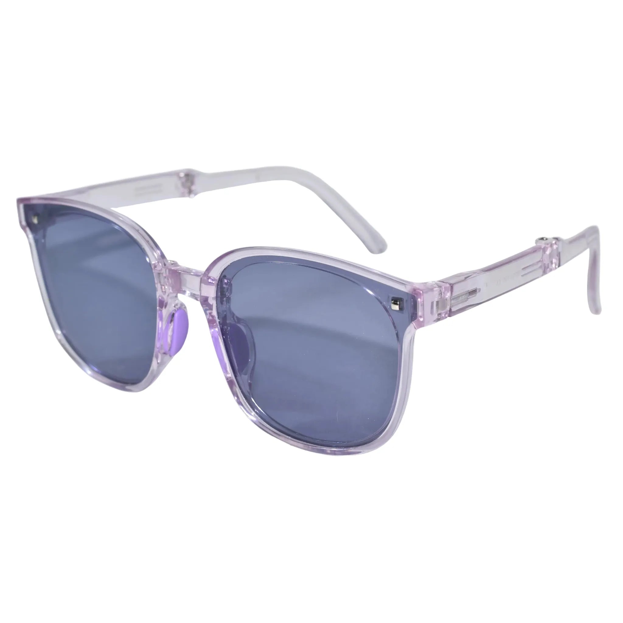Kids Transparent Purple Square Sunglasses For Girls & Boy LKKS-809-Purple