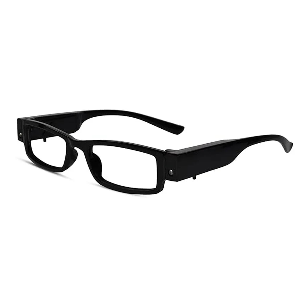 LED light Black Full Rim Reading Glasses For Men & Women LKHELRG4-BLK