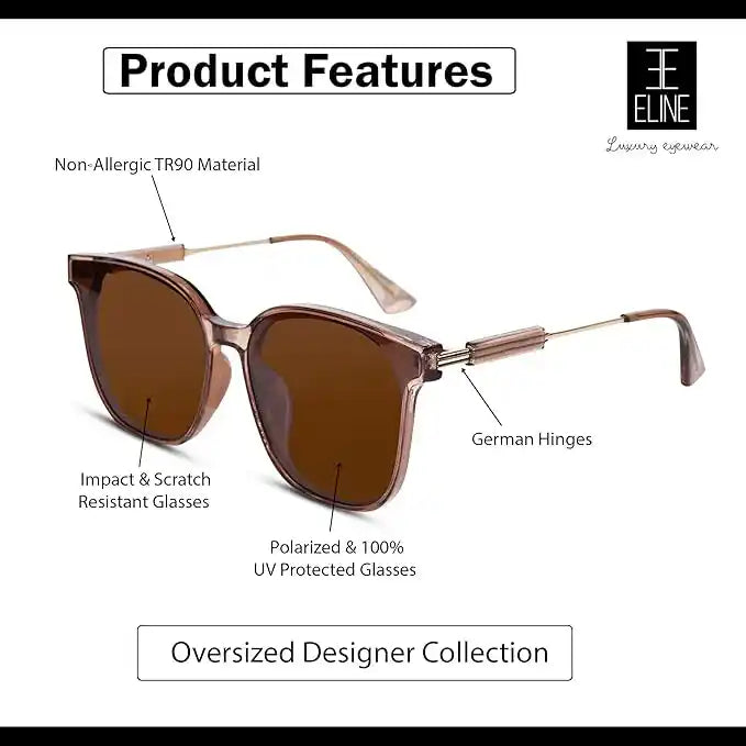 Luxury Black Square Sunglasses For Women