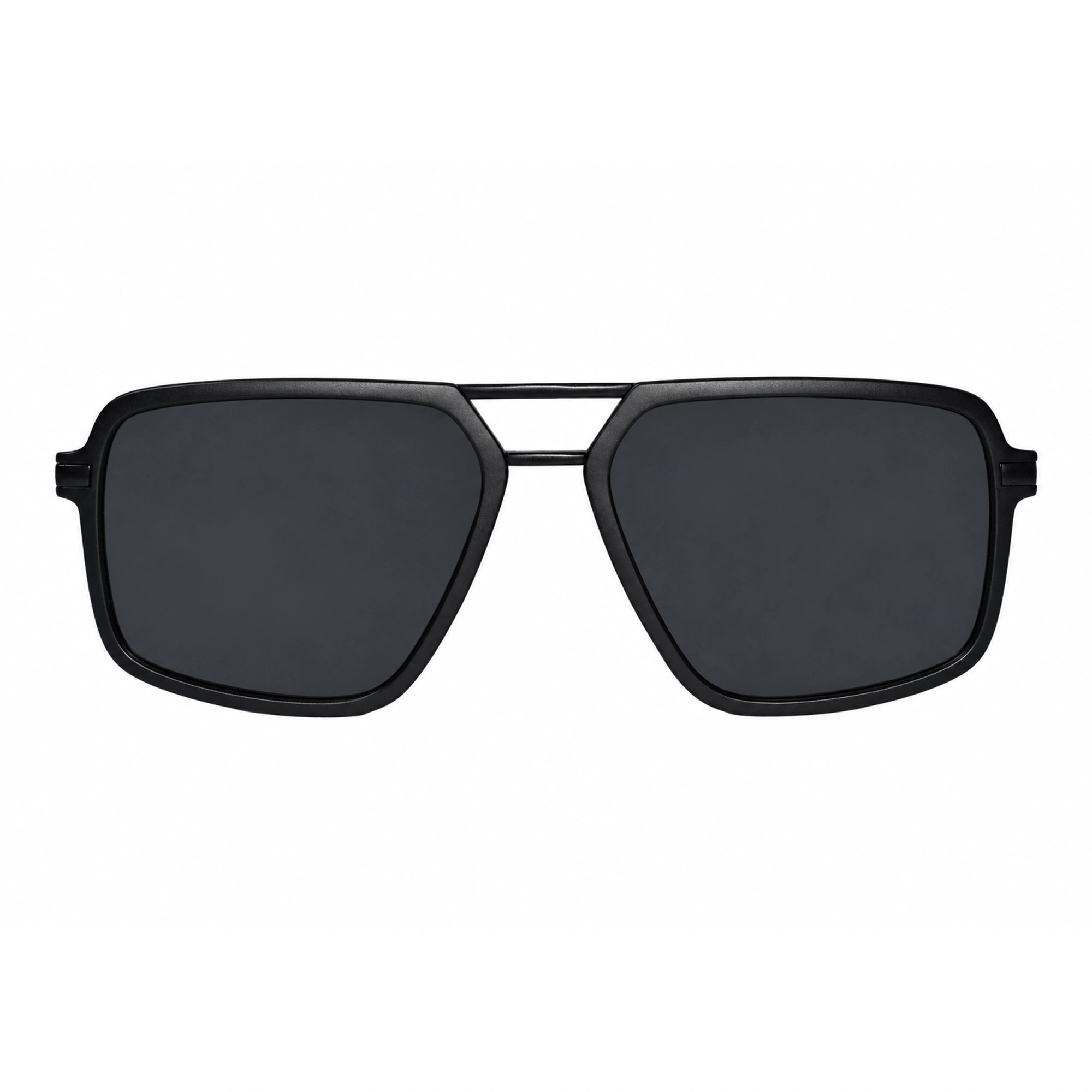 Luxury Black Rectangular Sunglasses for Men LKS3608P-BLK