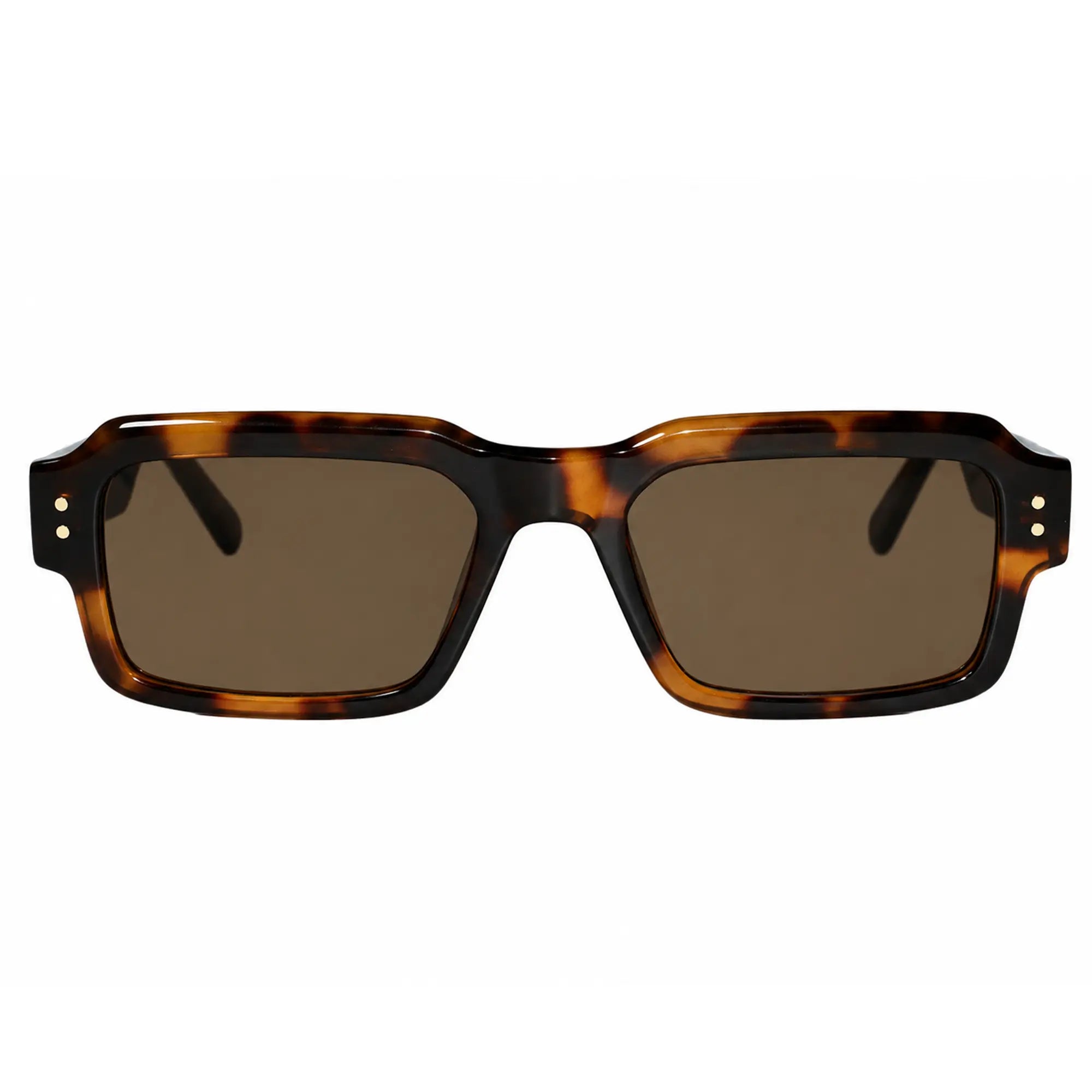 Luxury Brown Rectangular Sunglasses for Men & Women ELSZ8830-BRN