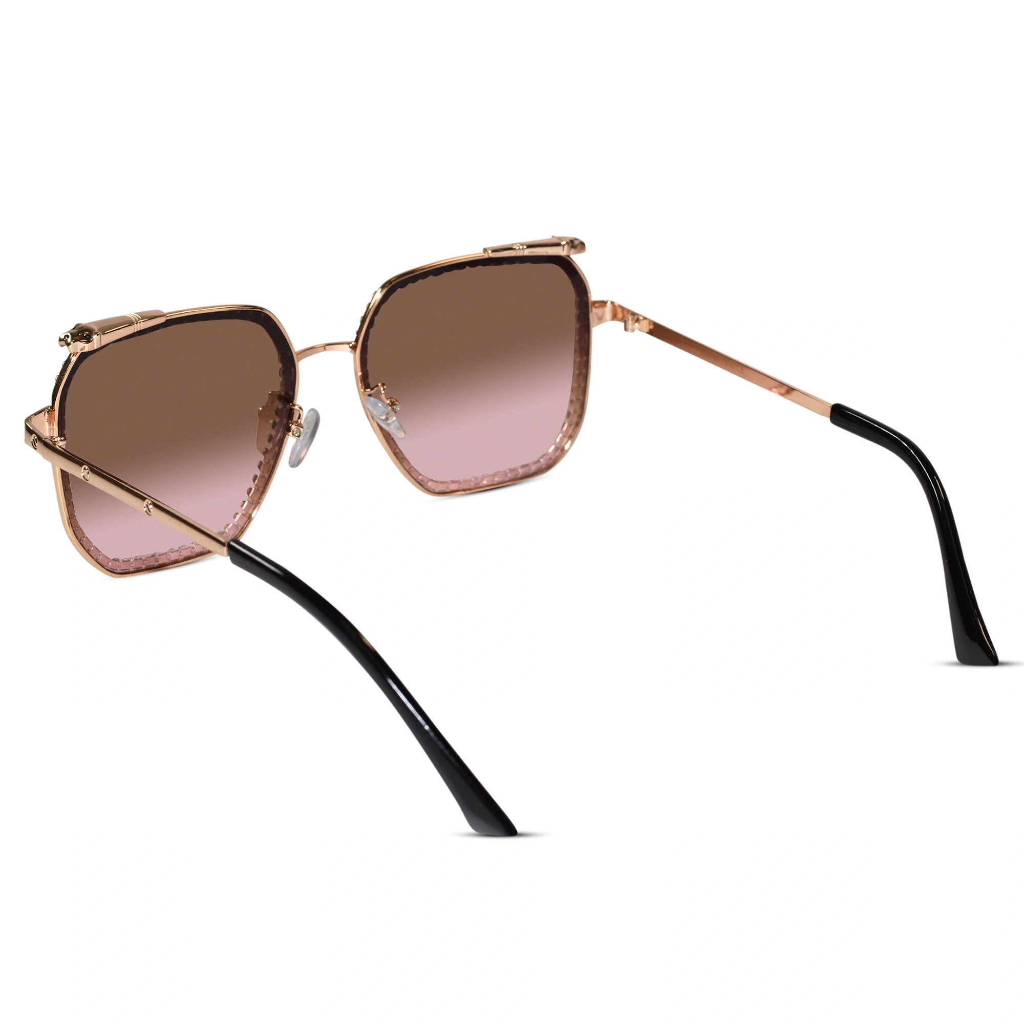 Luxury Crystal Studded Square Sunglasses for Women ELS3036
