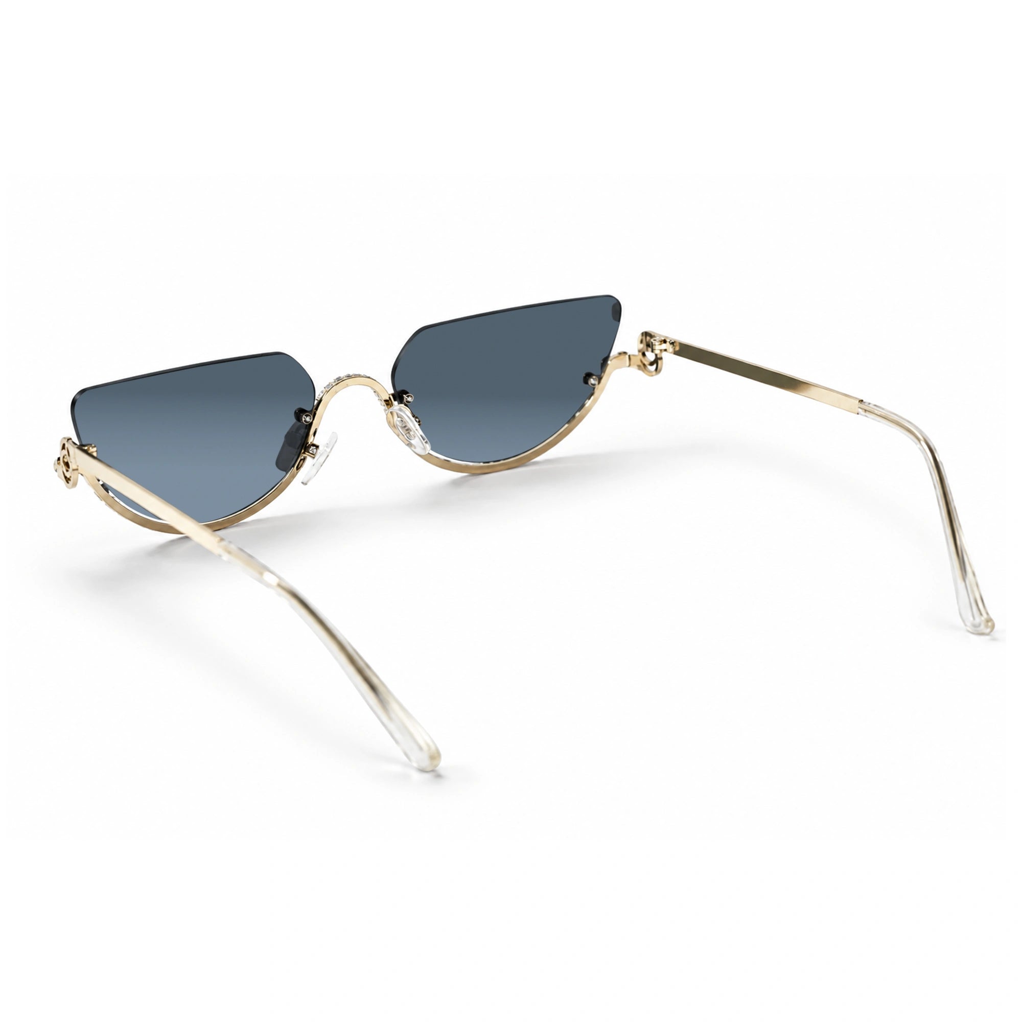 Luxury Rimless Cateye Sunglasses for Women ELS2026S021-BLK-Gold