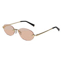 Luxury Rimless Oval Sunglasses for Men & Women ELS2541-Pink