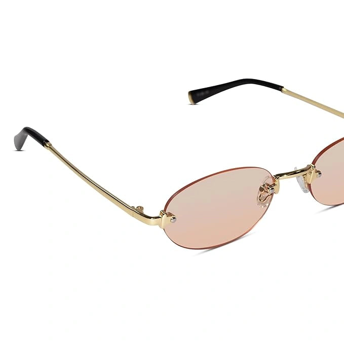 Luxury Rimless Oval Sunglasses for Men & Women ELS2541-Pink