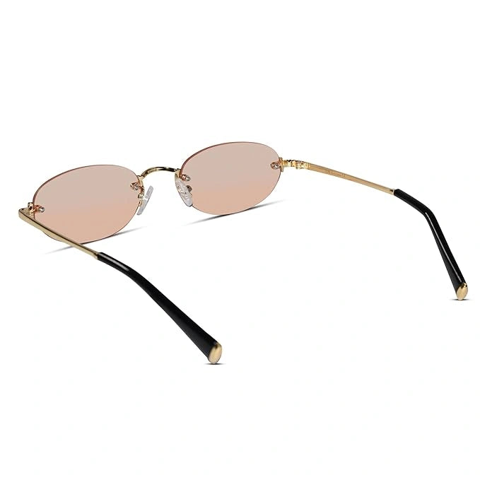 Luxury Rimless Oval Sunglasses for Men & Women ELS2541-Pink