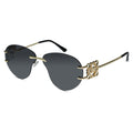 Luxury Rimless Sunglasses for Women ELS2026S013-BLK GLD